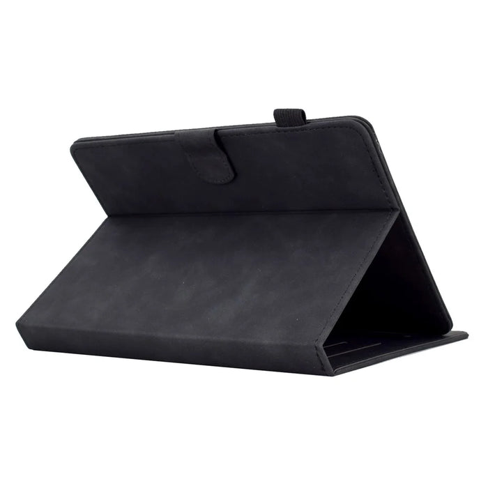 Tower Bike Butterfly Pattern Imprinted Cover for 8-inch Tablet, Microfiber Leather Stand Smart Protective Tablet Case with Card Holder - Black - 4