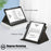 For Amazon Kindle Scribe (2024) / (2022) / Kindle Scribe Solid Color Tablet Case Textured Surface Anti-Scratch Magnetic Absorption Tablet Cover with 360-degree Rotary Kickstand - Black - 6
