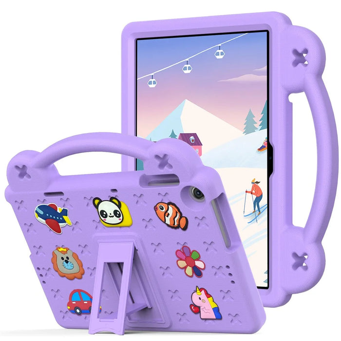 For Lenovo Tab M10 (Gen 3) Drop-proof EVA Protective Tablet Cover Anti-scratch Tablet Case with Kickstand - Purple - 1