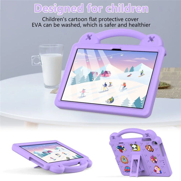 For Lenovo Tab M10 (Gen 3) Drop-proof EVA Protective Tablet Cover Anti-scratch Tablet Case with Kickstand - Purple - 2