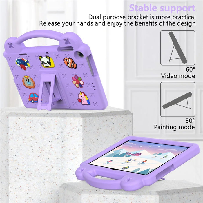 For Lenovo Tab M10 (Gen 3) Drop-proof EVA Protective Tablet Cover Anti-scratch Tablet Case with Kickstand - Purple - 3