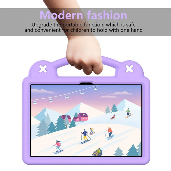 For Lenovo Tab M10 (Gen 3) Drop-proof EVA Protective Tablet Cover Anti-scratch Tablet Case with Kickstand - Purple - 7