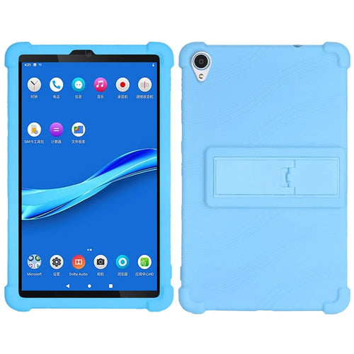 For Lenovo Tab M8 (3rd Gen) / Tab M8 (2nd Gen) TB-8506FS / XS Silicone Protective Cover Anti-Slip Kickstand Tablet Case - Sky Blue - 1
