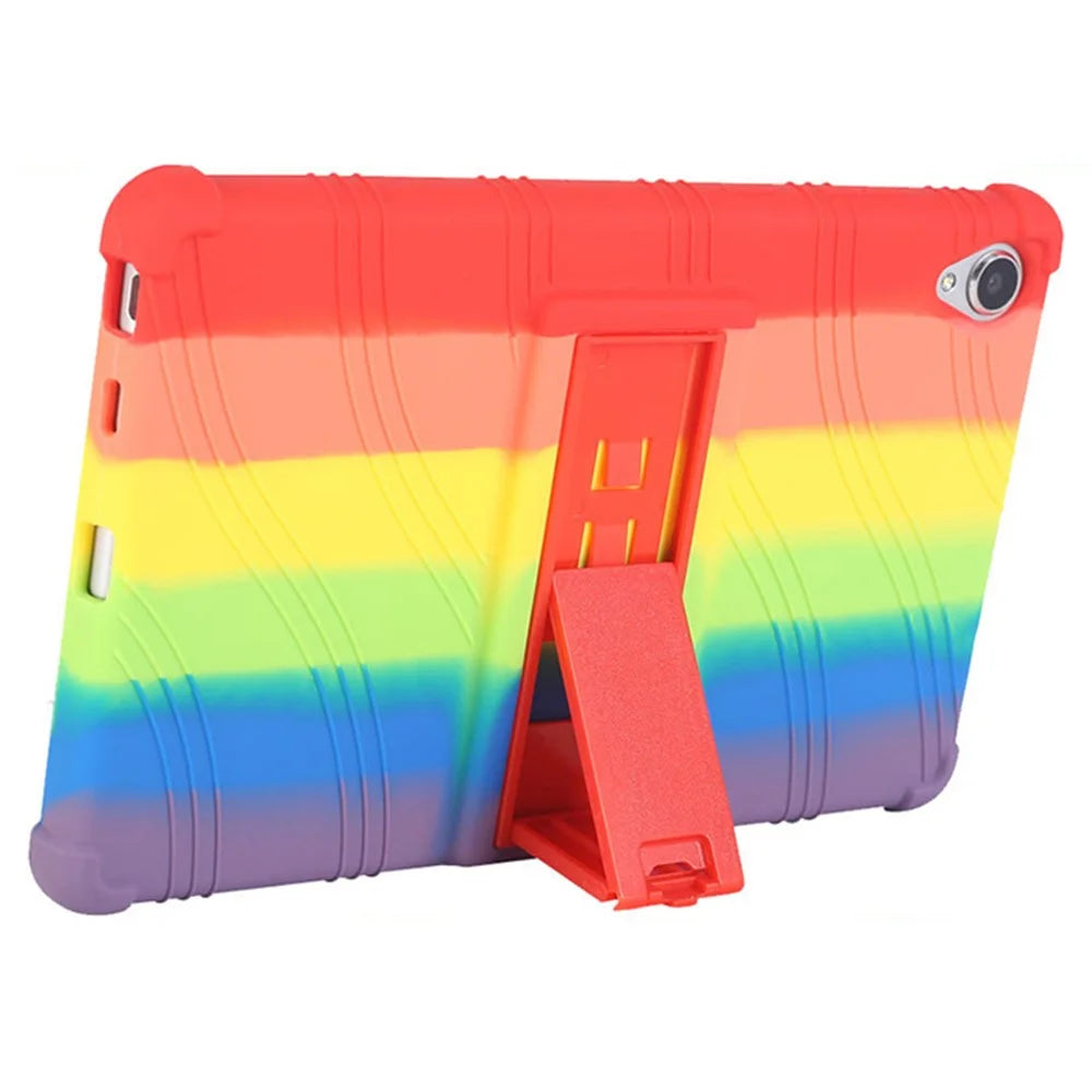 For Lenovo Tab M8 (3rd Gen) / Tab M8 (2nd Gen) TB-8506FS / XS Silicone Protective Cover Anti-Slip Kickstand Tablet Case - Sky Blue - 2