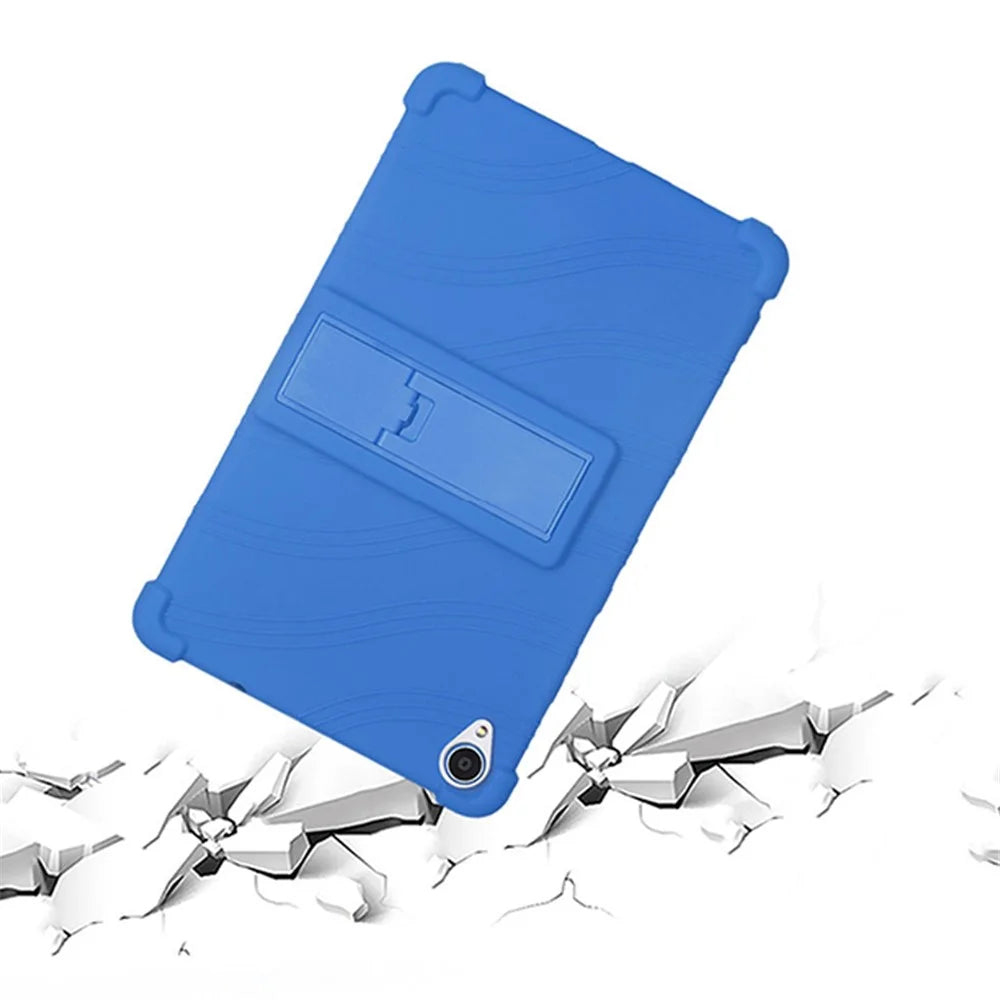 For Lenovo Tab M8 (3rd Gen) / Tab M8 (2nd Gen) TB-8506FS / XS Silicone Protective Cover Anti-Slip Kickstand Tablet Case - Sky Blue - 3