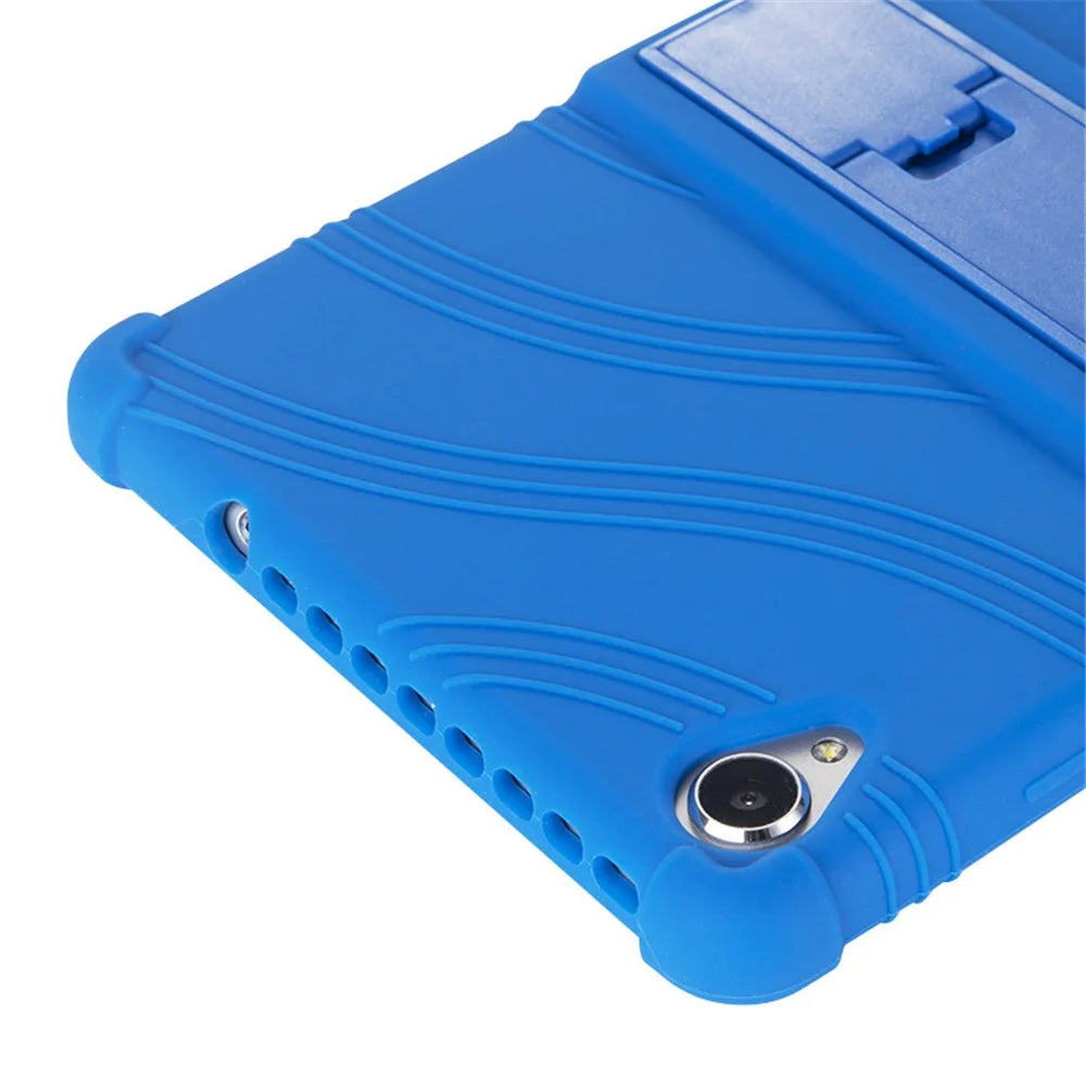 For Lenovo Tab M8 (3rd Gen) / Tab M8 (2nd Gen) TB-8506FS / XS Silicone Protective Cover Anti-Slip Kickstand Tablet Case - Sky Blue - 5