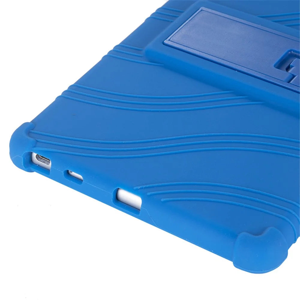 For Lenovo Tab M8 (3rd Gen) / Tab M8 (2nd Gen) TB-8506FS / XS Silicone Protective Cover Anti-Slip Kickstand Tablet Case - Sky Blue - 6