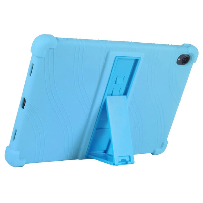For Lenovo Tab K11 TB-J606N Silicone Tablet Case Kickstand Shockproof Protective Cover - Sky Blue - 2