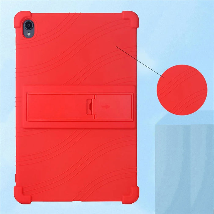 For Lenovo Tab K11 TB-J606N Silicone Tablet Case Kickstand Shockproof Protective Cover - Sky Blue - 5
