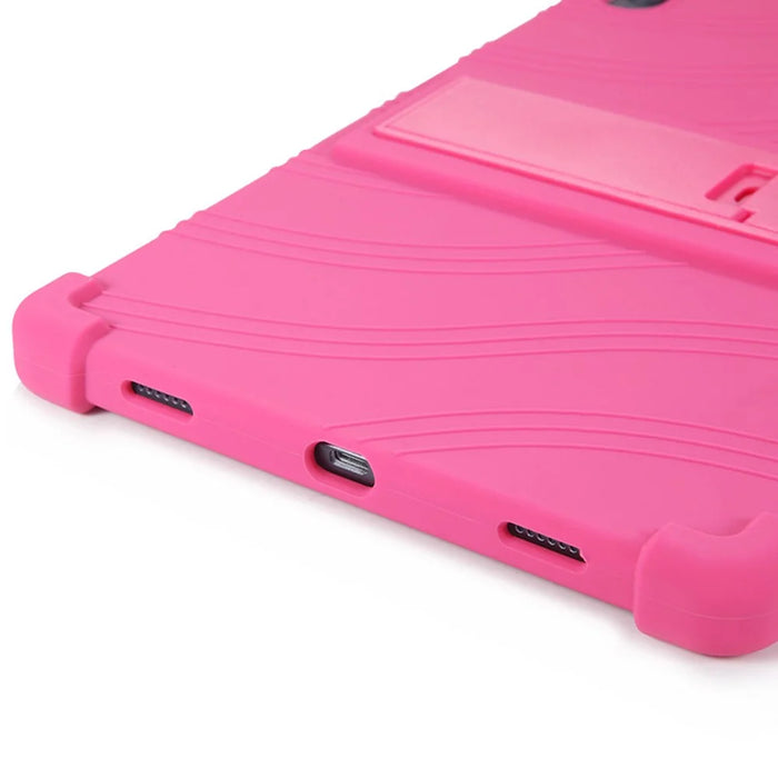 For Lenovo Tab K11 TB-J606N Silicone Tablet Case Kickstand Shockproof Protective Cover - Sky Blue - 7