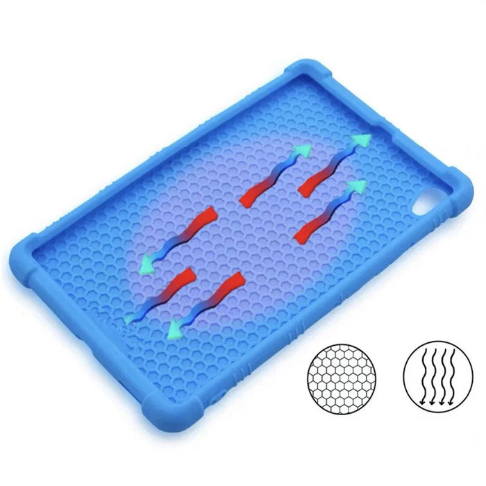For iPad mini (2024) / mini (2021) Kickstand Design Anti-Drop Tablet Case Anti-Scratch Silicone Protective Cover - Sky Blue - 6