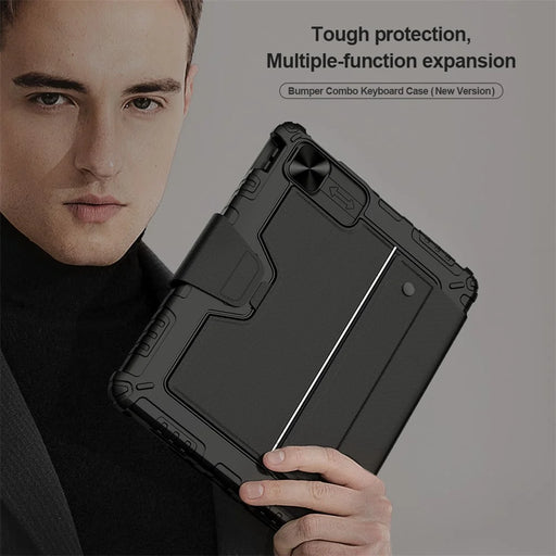 NILLKIN for iPad Air 11 (2024) / Air (2022) / (2020) / Pro 11 (2020) / (2021) / (2022) Bluetooth-Compatible Keyboard Leather Case - 2