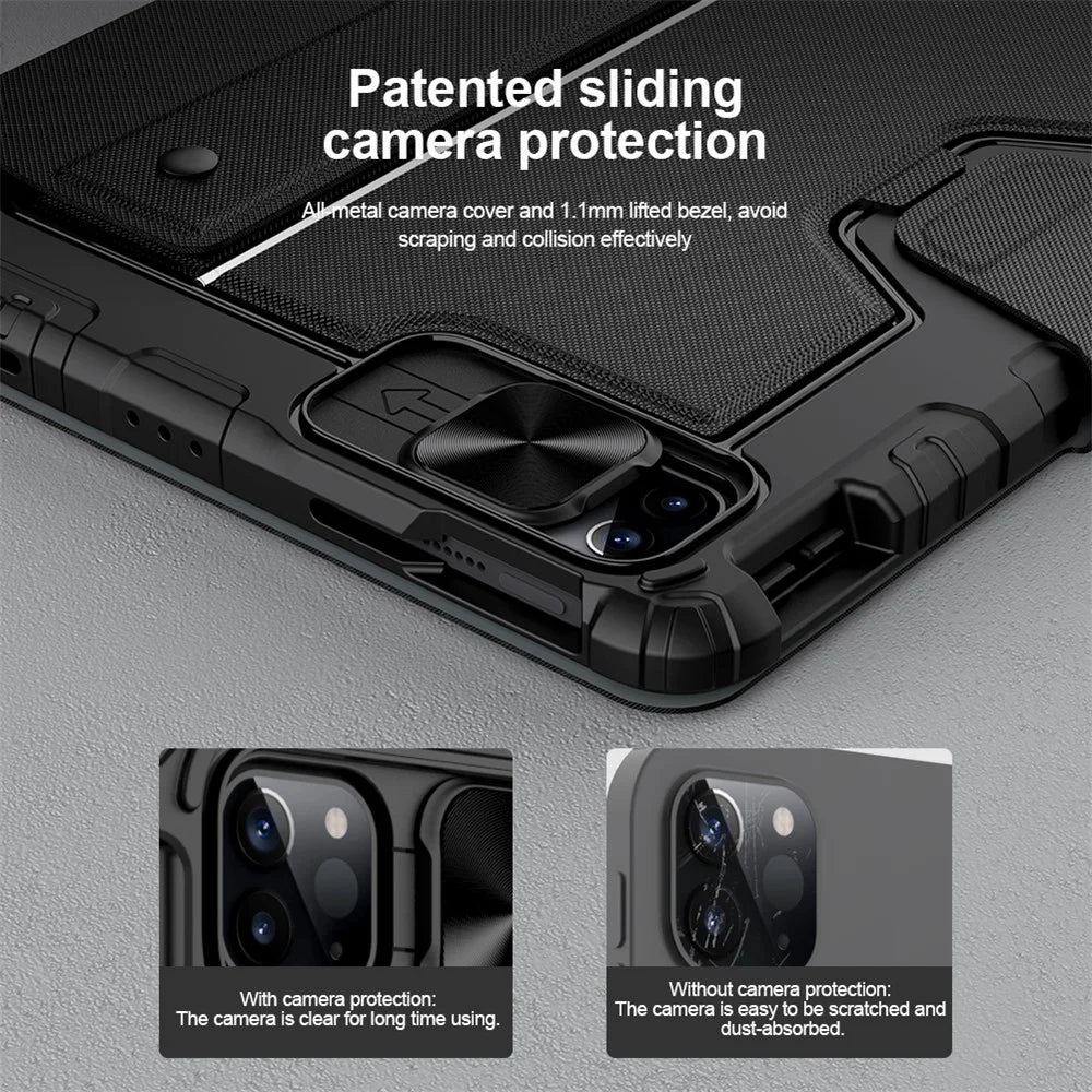 NILLKIN for iPad Air 11 (2024) / Air (2022) / (2020) / Pro 11 (2020) / (2021) / (2022) Bluetooth-Compatible Keyboard Leather Case - 5