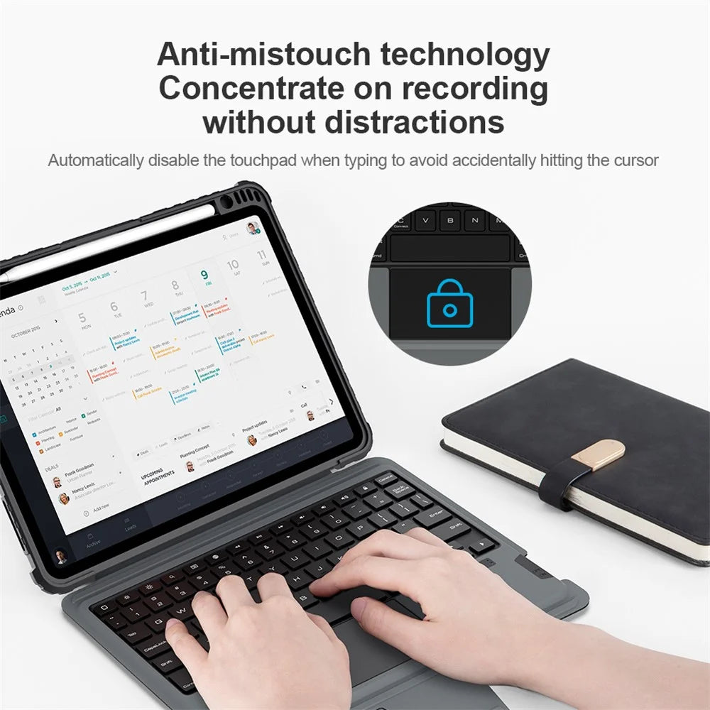 NILLKIN for iPad Air 11 (2024) / Air (2022) / (2020) / Pro 11 (2020) / (2021) / (2022) Bluetooth-Compatible Keyboard Leather Case - 6