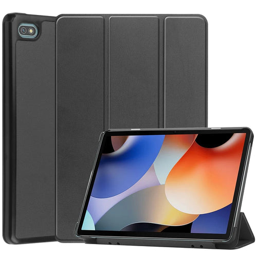For Blackview Oscal Pad 10 Tri-fold PU Leather Tablet Case Stand Auto Wake / Sleep Anti-scratch Tablet Cover - Black - 1