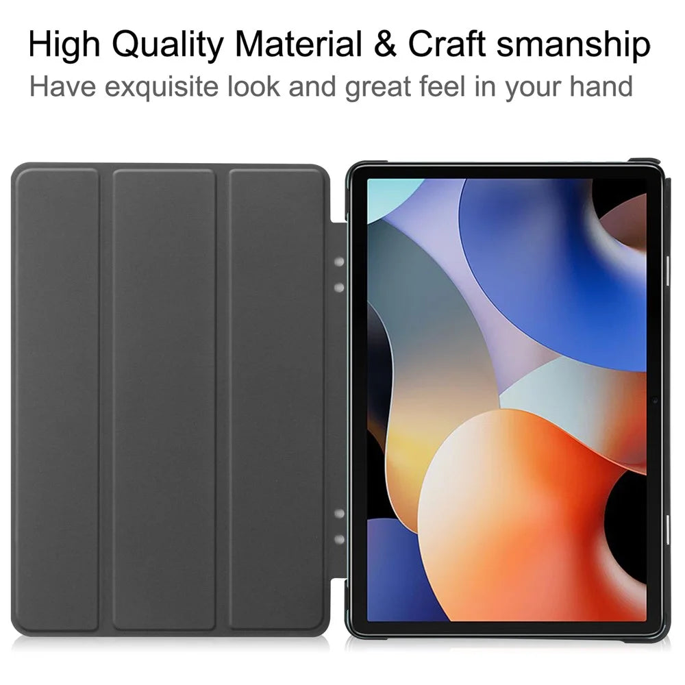 For Blackview Oscal Pad 10 Tri-fold PU Leather Tablet Case Stand Auto Wake / Sleep Anti-scratch Tablet Cover - Black - 2