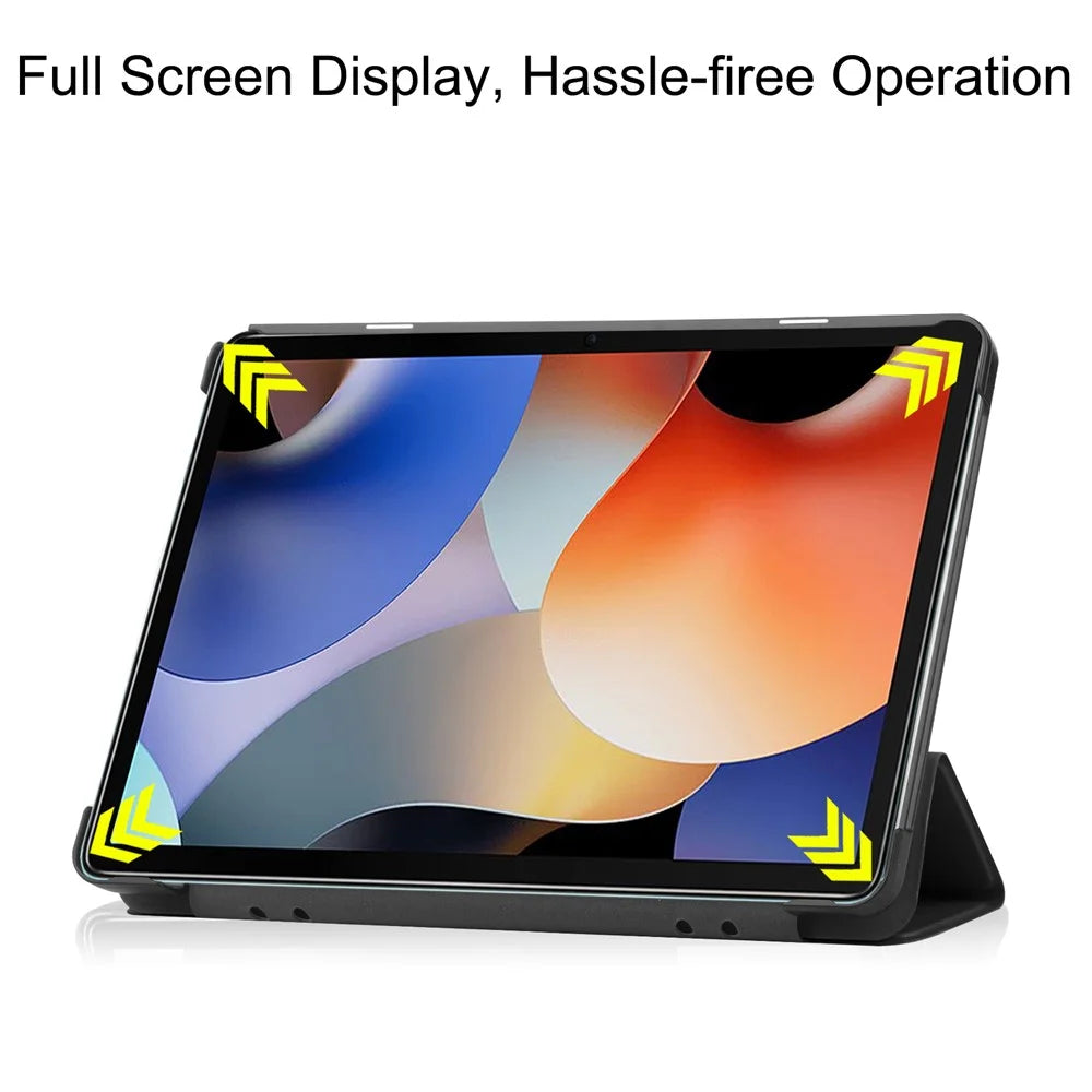 For Blackview Oscal Pad 10 Tri-fold PU Leather Tablet Case Stand Auto Wake / Sleep Anti-scratch Tablet Cover - Black - 5