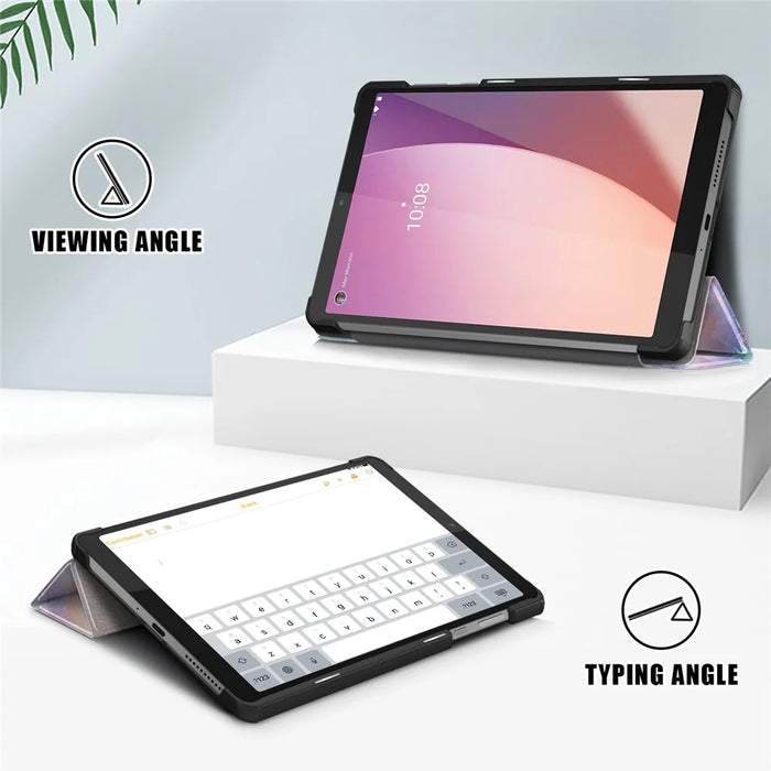For Lenovo Tab M8 (4th Gen) 2024 TB-301XU / M8 (4th Gen) 2023 TB-300FU Tri-Fold Stand Tablet PU Leather Cover - Fantasy Deer - 4