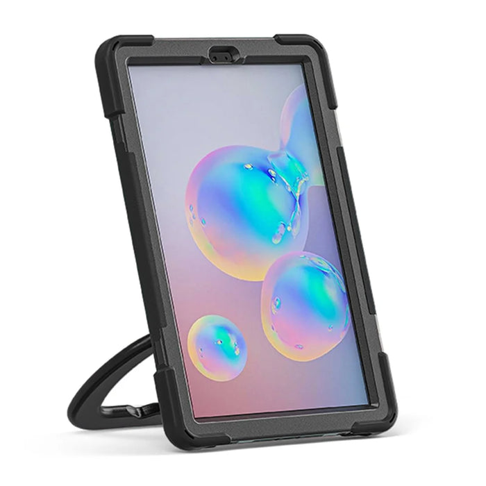Rotary Kickstand Tablet Case for Samsung Galaxy Tab S6 T860, PC + Silicone Tablet Cover with Shoulder Strap - 3