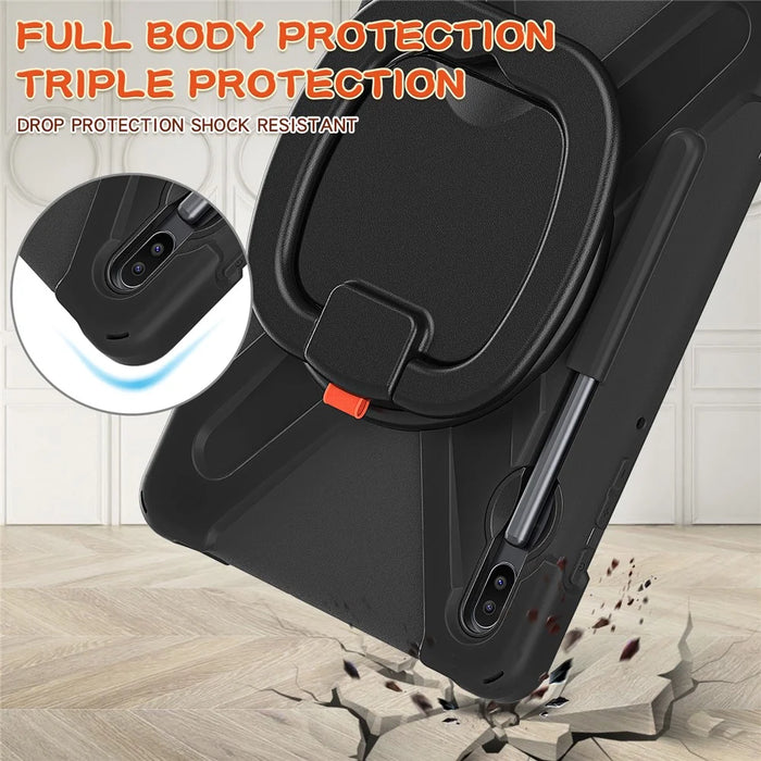 Rotary Kickstand Tablet Case for Samsung Galaxy Tab S6 T860, PC + Silicone Tablet Cover with Shoulder Strap - 5