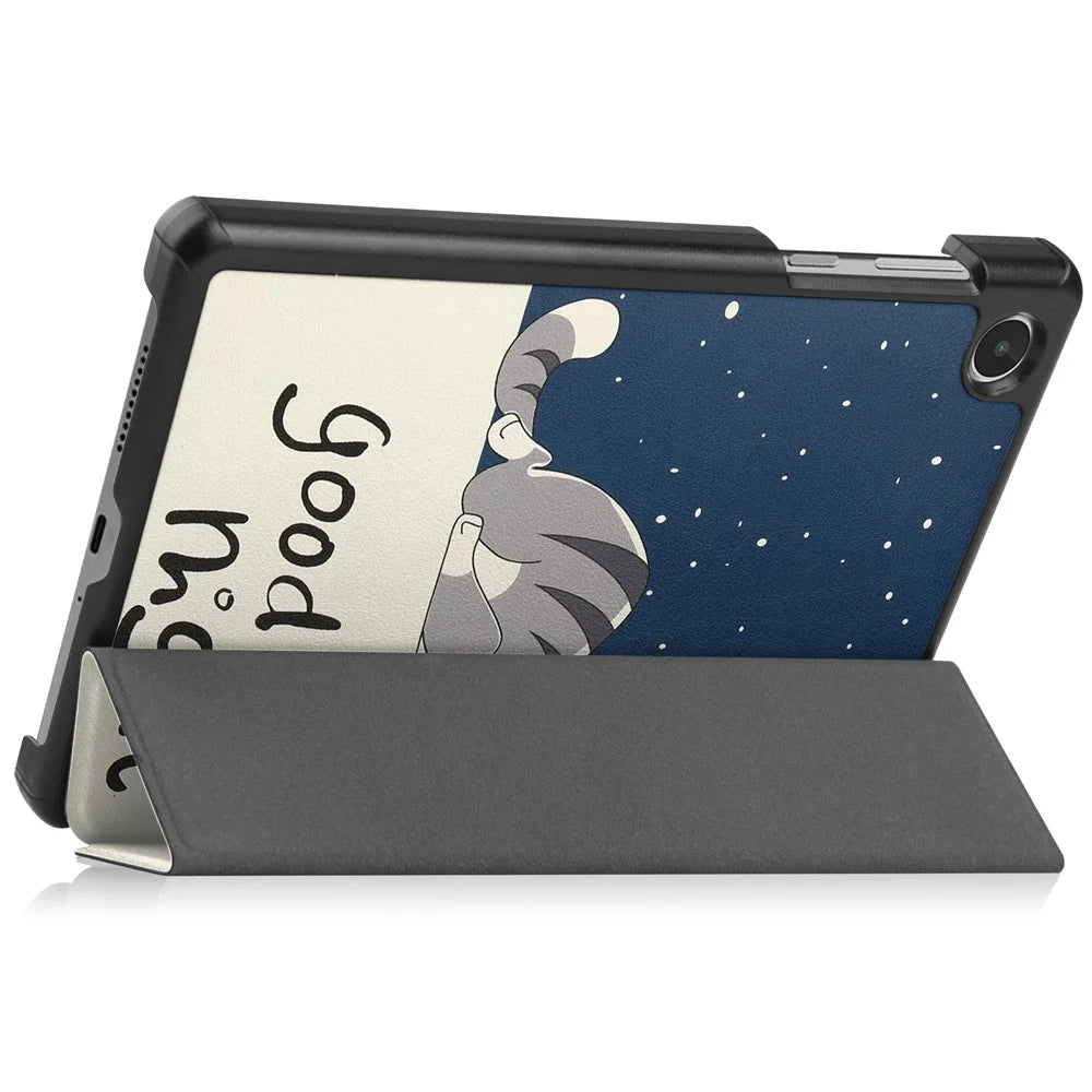 Tri-Fold Stand for Lenovo Tab M8 (4th Gen) 2024 TB-301XU / M8 (4th Gen) 2023 TB-300FU Pattern Printing PU Leather Tablet Cover - Cat - 4