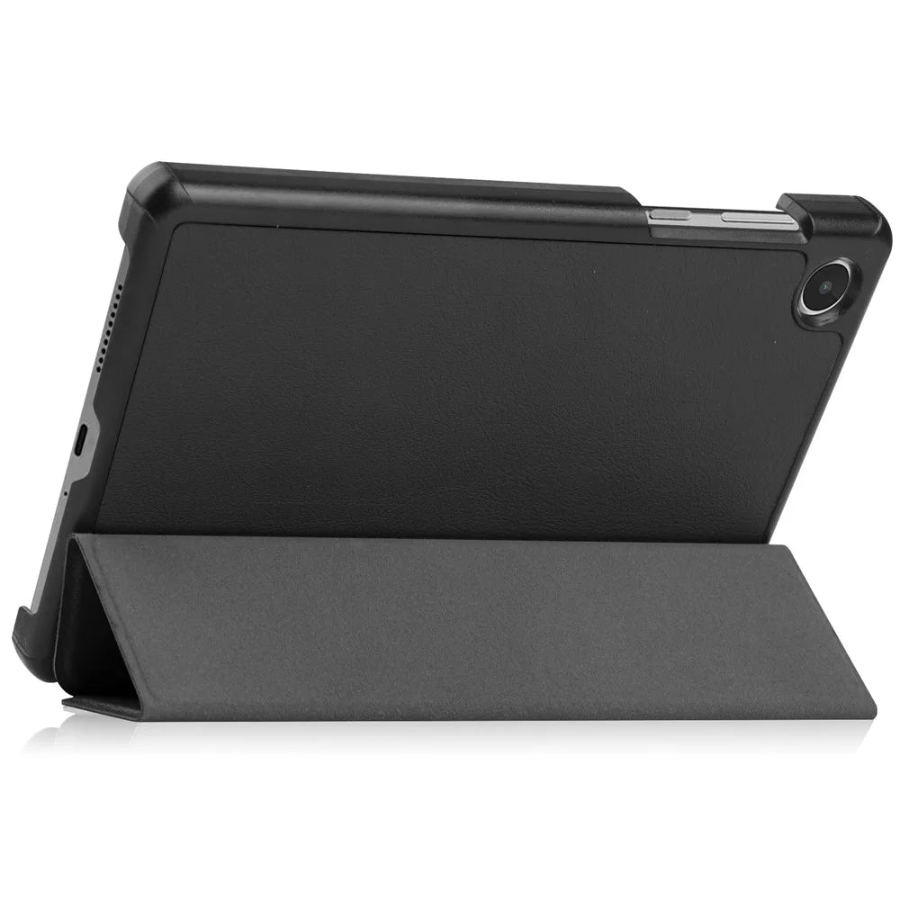PU Leather Tablet Case for Lenovo Tab M8 (4th Gen) 2024 TB-301XU / M8 (4th Gen) 2023 TB-300FU Tri-Fold Stand Protective Tablet Cover - Black - 4