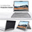 For Microsoft Surface Book 1 / 2 / 3 15 inch Protective Case Anti-Scratch Detachable Leather Case with Stand - Black  /  Grey - 5