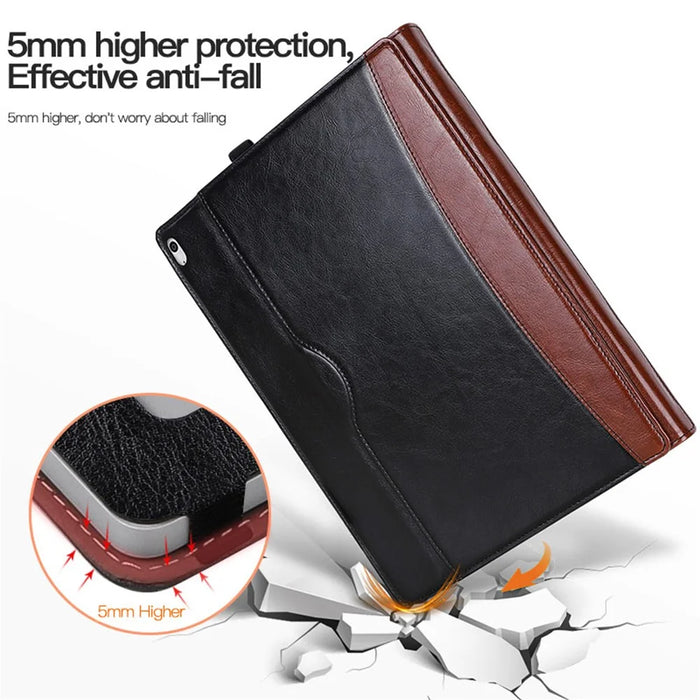 For Microsoft Surface Book 1 / 2 / 3 15 inch Protective Case Anti-Scratch Detachable Leather Case with Stand - Black  /  Grey - 6
