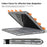 For Microsoft Surface Book 1 / 2 / 3 15 inch Protective Case Anti-Scratch Detachable Leather Case with Stand - Black  /  Grey - 7