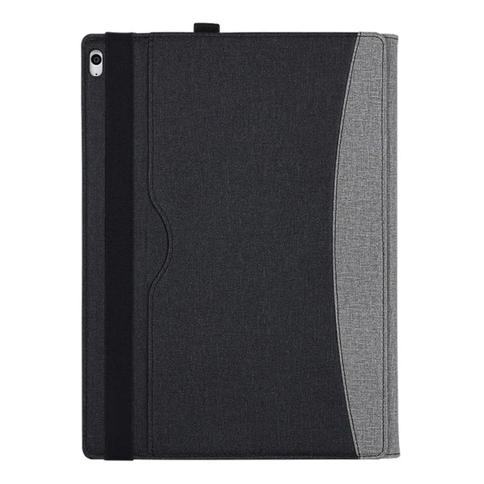 For Microsoft Surface Book 1 / 2 / 3 13.5-inch Business Leather Case Shockproof Carry Case with Detachable Stand - Black  /  Grey - 2