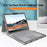 For Microsoft Surface Book 1 / 2 / 3 13.5-inch Business Leather Case Shockproof Carry Case with Detachable Stand - Black  /  Grey - 3