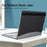 For Microsoft Surface Book 1 / 2 / 3 13.5-inch Business Leather Case Shockproof Carry Case with Detachable Stand - Black  /  Grey - 4