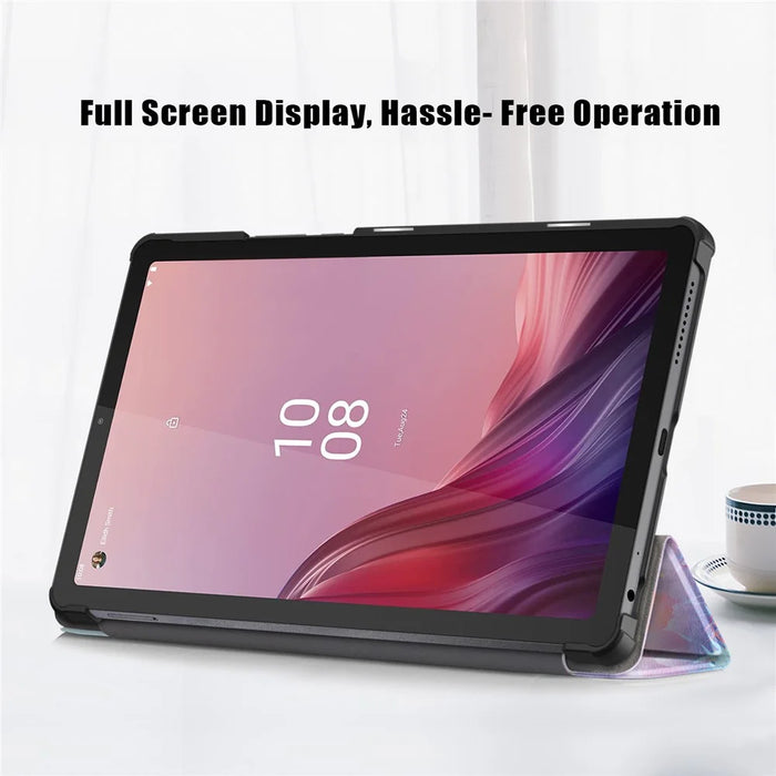 Tablet Leather Case for Lenovo Tab M9 TB-310FU , Tri-fold Stand Pattern Printing Tablet Cover with Auto Wake / Sleep - Fantasy Deer - 2