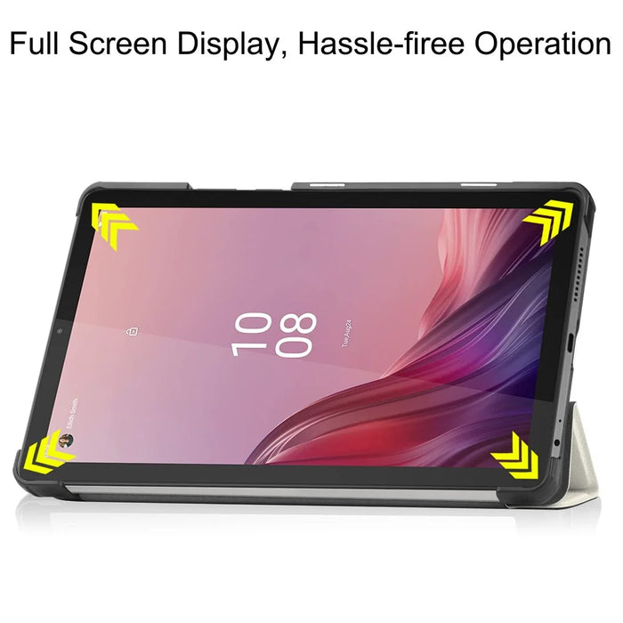 Tri-fold Stand Tablet Case for Lenovo Tab M9 TB-310FU Pattern Printing PU Leather + PC Protective Cover - Cat - 4