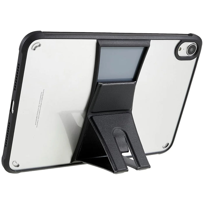 Transparent TPU + Acrylic Tablet Case for iPad mini (2024) / mini (2021) Leather Kickstand Anti-Drop Tablet Cover - 4