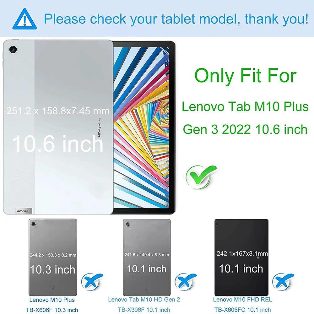 For Lenovo Tab M10 Plus (3rd Gen) / Xiaoxin Pad 2022 10.6 inch Protective Tablet Case Reinforced Corners Soft TPU Anti-scratch Transparent Tablet Cover - 7