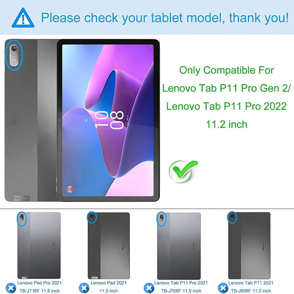 TPU Tablet Case For Lenovo Tab P11 Pro Gen 2 , Lightweght Anti-fall Reinforced Corners Transparent Tablet Cover - 7