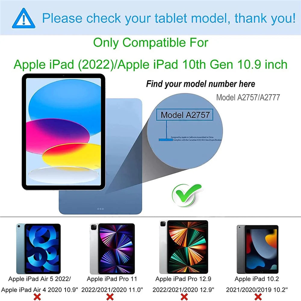 For iPad (2025) / 10.9 (2022) Shockproof TPU Tablet Case Reinforced Corners Transparent Protection Cover with Pen Slot - 6
