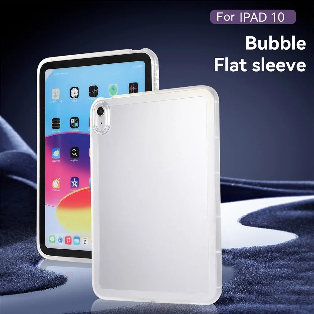 For iPad (2025) / 10.9 (2022) Case Soft TPU Corner Cushion Tablet Cover - White - 7