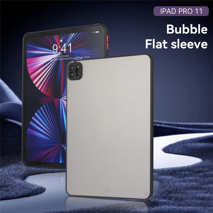 For iPad Pro 11 (2020) / (2021) / (2022) Hard PC + TPU Slim Case Skin-Touch Shockproof Tablet Cover - Black - 6