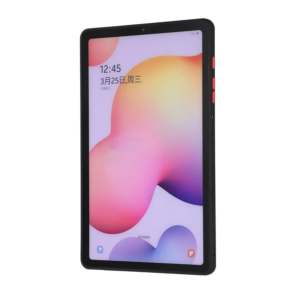 For Samsung Galaxy Tab S6 Lite (2024) / S6 Lite (2022) / S6 Lite (2020) SM-P610 Slim Case Skin-Touch Hard PC + TPU Protective Cover - Black - 3