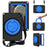 For Amazon Fire 7 (2022) Protective EVA Case with Shoulder Strap, Waterproof Screen Film - Black - 1