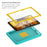 Hard EVA Case for Amazon Fire HD 10 (2021) Protective Cover with Shoulder Strap, Screen Film - Light Green - 4