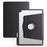 For iPad 10.2 (2021) / (2020) / (2019) Smart Tablet Case PU Leather + Acrylic Rotary Kickstand Cover - Black - 1