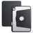 For iPad (2025) / 10.9 (2022) PU Leather + Acrylic Tablet Case Rotary Kickstand Cover with Pen Holder - Black - 1