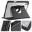 For iPad (2025) / 10.9 (2022) PU Leather + Acrylic Tablet Case Rotary Kickstand Cover with Pen Holder - Black - 5