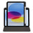 For iPad (2025) / 10.9 (2022) PU Leather + Acrylic Tablet Case Rotary Kickstand Cover with Pen Holder - Black - 6