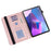 For Lenovo Tab M9 TB-310FU Flower Imprinting Tablet Cover PU Leather Stand Wallet Protective Case - Rose Gold - 4