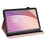 For Lenovo Tab M9 TB-310FU Flower Imprinting Tablet Cover PU Leather Stand Wallet Protective Case - Rose Gold - 5