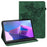 For Lenovo Tab P11 Pro Gen 2 PU Leather Tablet Stand Cover Butterfly Imprinted Card Holder Drop-proof Case - Green - 1